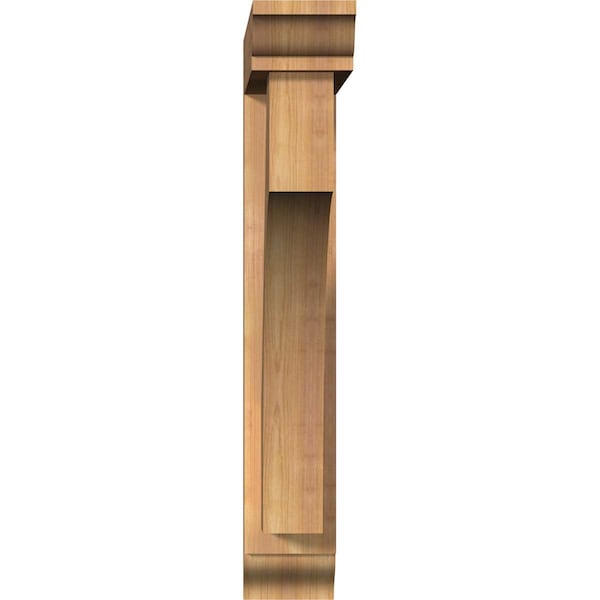 Westlake Traditional Smooth Bracket W/ Offset Brace, Western Red Cedar, 5 1/2W X 26D X 34H